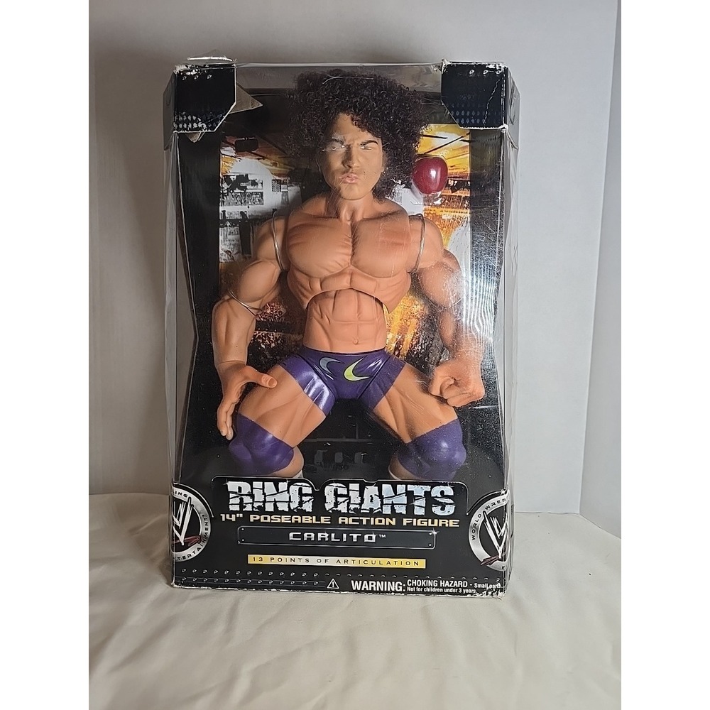 VTG 2005 WWE Ring Giants CARLITO 14" poseable action Figure.